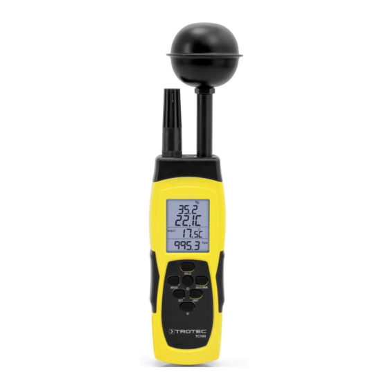 Trotec TC100 Bedienungsanleitung
