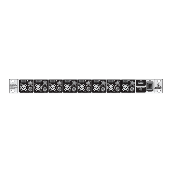 Behringer ADA8000 Bedienungsanleitung