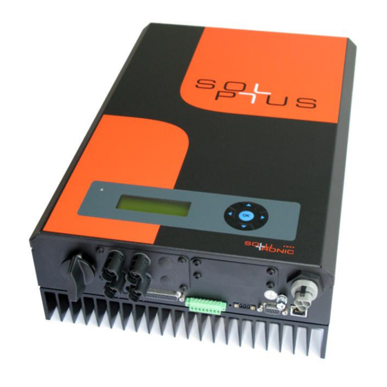Solutronic SOLPLUS 25 Anhang Zu Dem Benutzerhandbuch Und Servicehandbuch