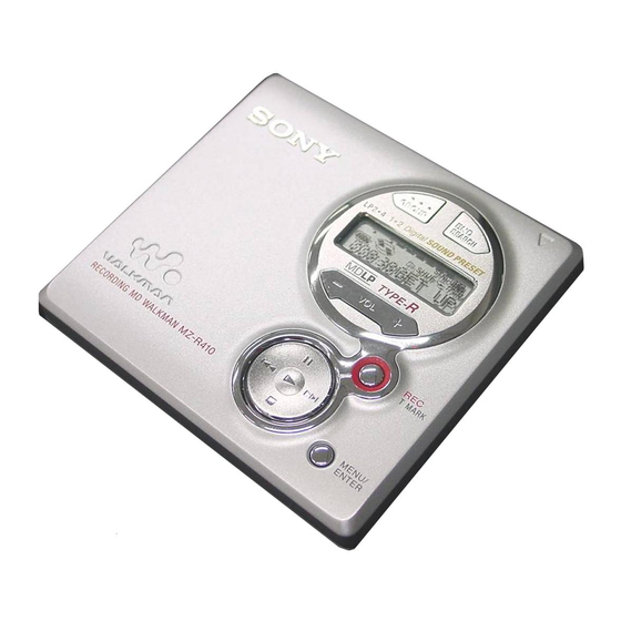 Sony Walkman MZ-R410DPC Bedienungsanleitung