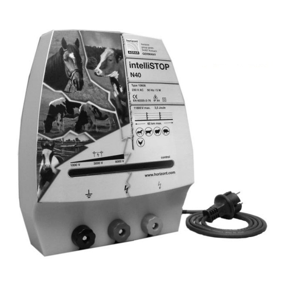 Horizont intelliSTOP N40 Betriebsanweisung