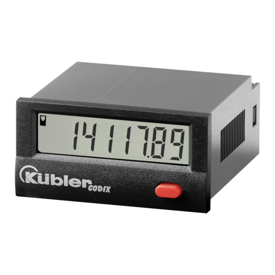 Kübler Codix 141 Bedienungsanleitung