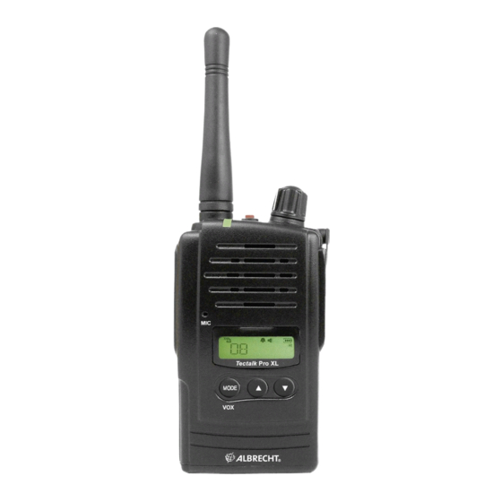 Albrecht Tectalk Pro XL Bedienungsanleitung