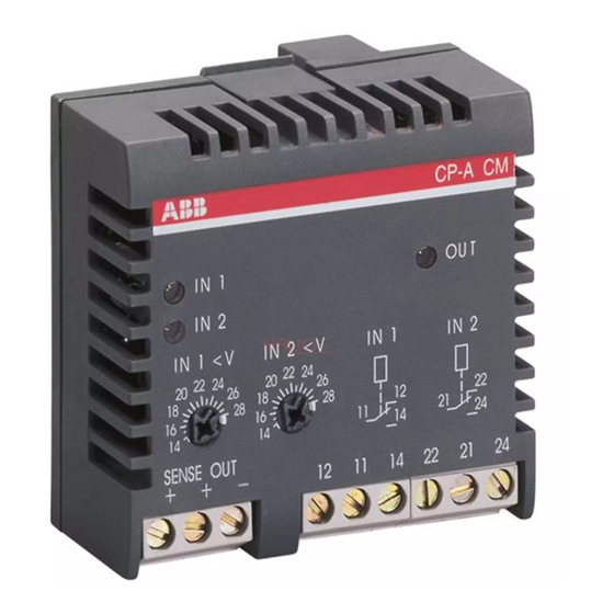 ABB CP‑A CM Bedienungsanleitung