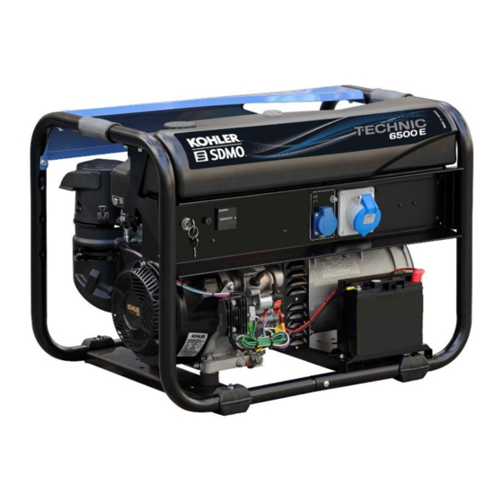Kohler TECHNIC 6500 E C5 Benutzer- Und Wartungshandbuch