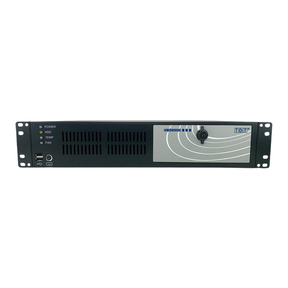 TDT G5000 serie Erstinbetriebnahmeanleitung