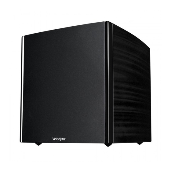 Velodyne DD-10+ Bedienungsanleitung