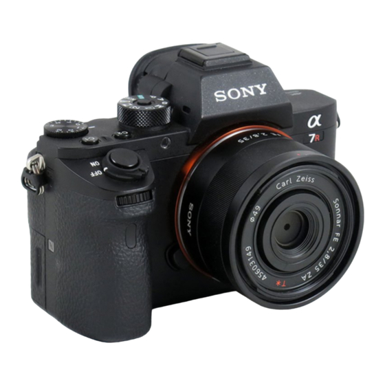 Sony ILCE-7RM2 Hinweise Zur Bedienung