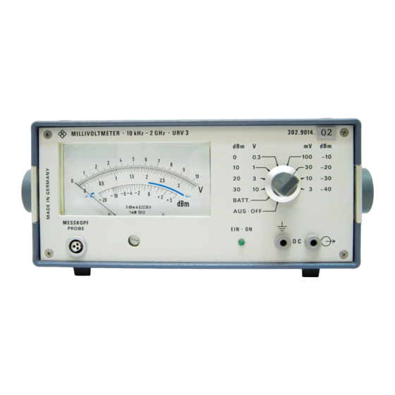 Rohde & Schwarz URV3 Beschreibung