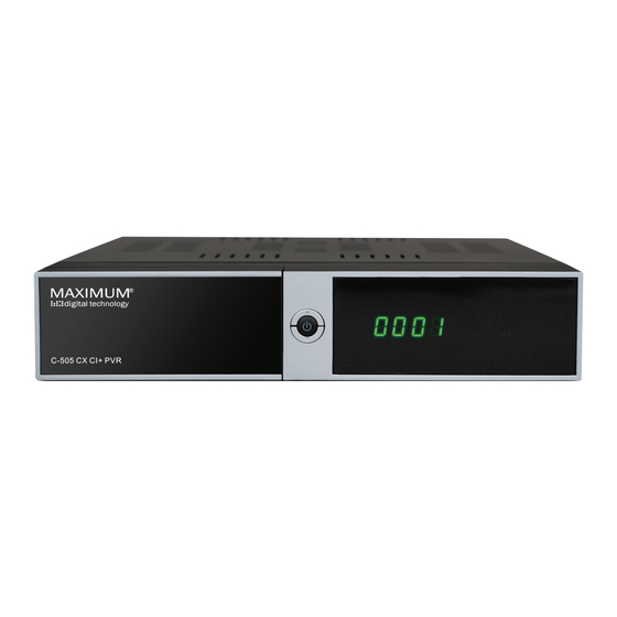 Maximum C-505 CX CI+ PVR Gebrauchsanleitung