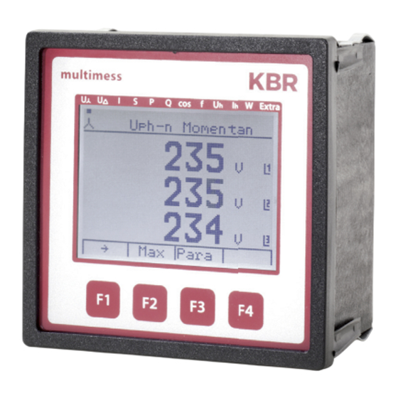 KBR multimess 4F96 LCD Kurzanleitung