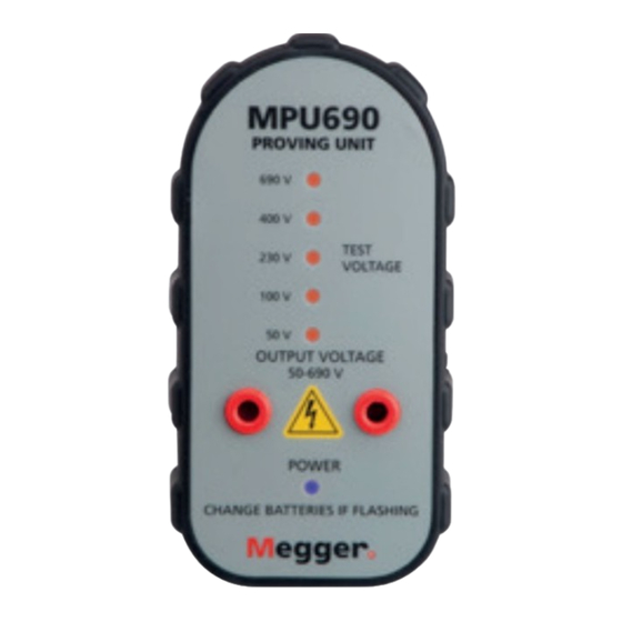 Megger MPU690 Benutzerhandbuch