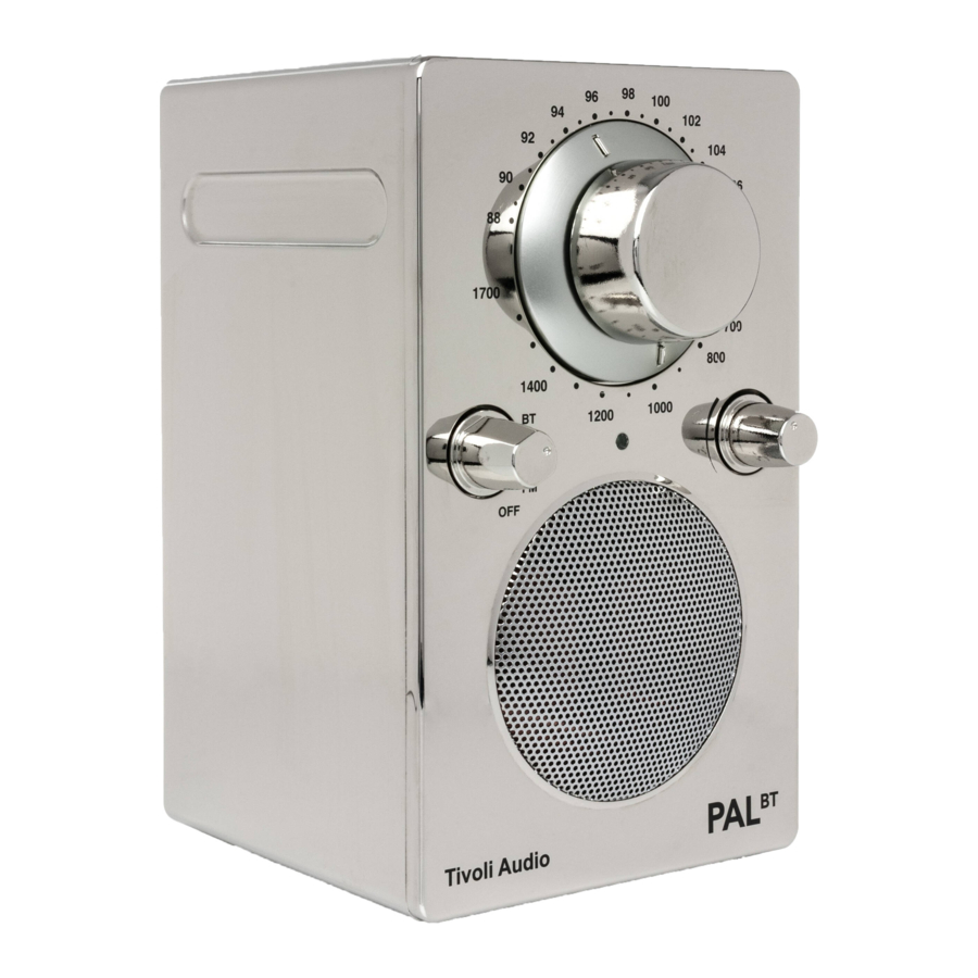 Tivoli Audio Portable Audio Laboratory PAL BT Handbücher
