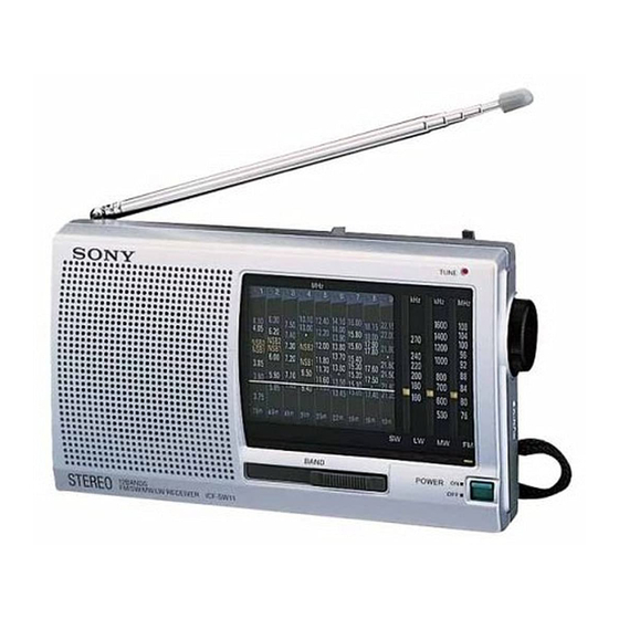 Sony ICF-SW11 Bedienungsanleitung