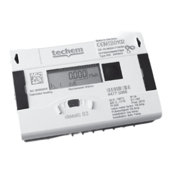 techem classic S3 (MID) Betriebsanleitung