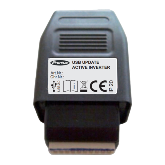 Fronius USB Update Active Inverter Bedienungsanleitung