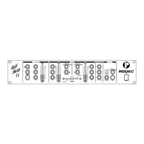 Rodec Multi source II Bedienungsanleitung
