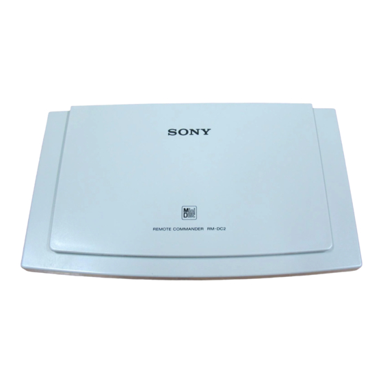 Sony RM-DC2 Bedienungsanleitung