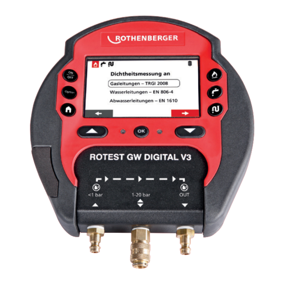 Rothenberger ROTEST GW Digital V3 Handbücher