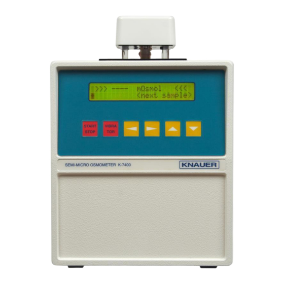 Knauer K-7400 Handbuch