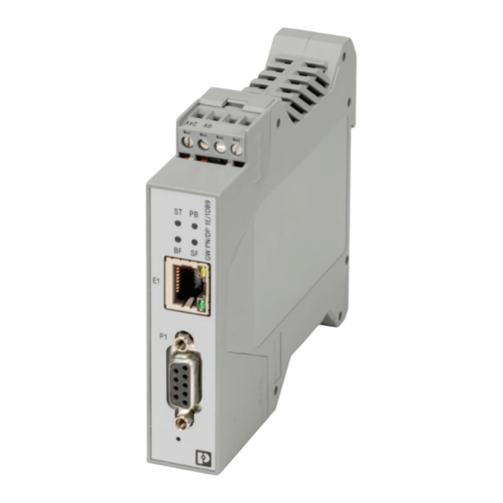 Phoenix Contact GW PN/DP 1E/1DB9 Anwenderhandbuch