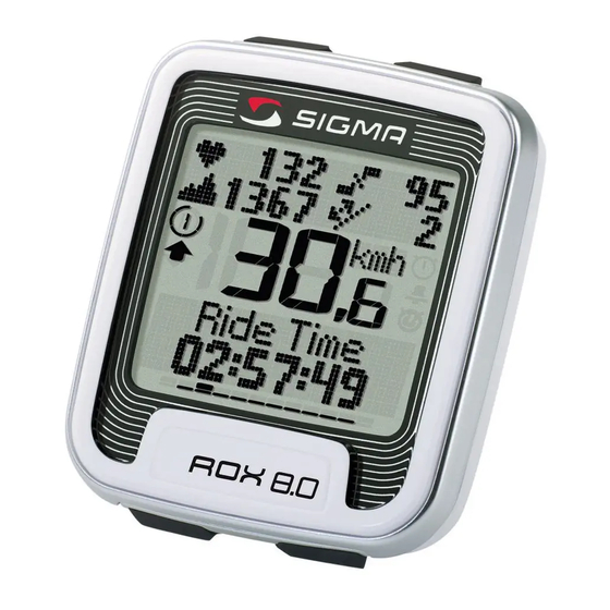 Sigma ROX 8.0 Handbuch