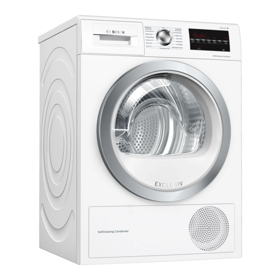 Bosch WTW85492 Gebrauchs- Und Aufstellanleitung