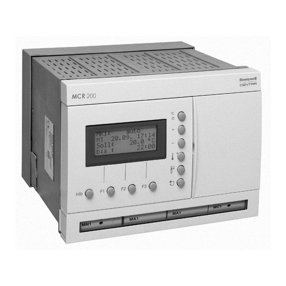 Honeywell MCR 200-22 Bedienungs- Und Montageanleitung