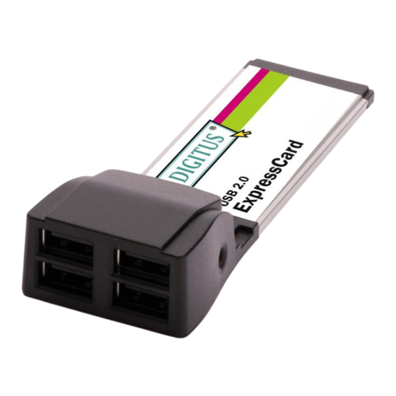 Digitus EXPRESSCARD Bedienungsanleitung