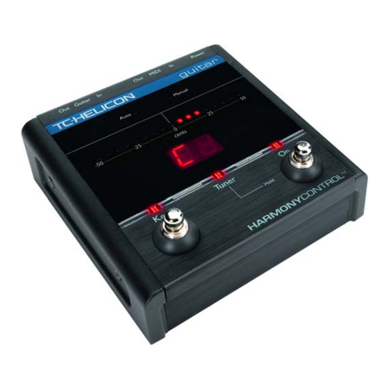 TC-Helicon HarmonyControl Guitar Bedienungsanleitung