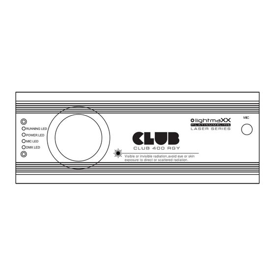 Lightmaxx CLUB 400 RGY Bedienungsanleitung