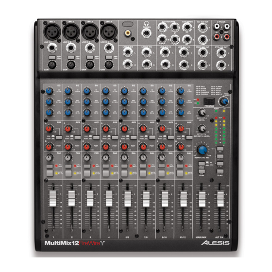 Alesis MultiMix 12 USB Bedienungsanleitung
