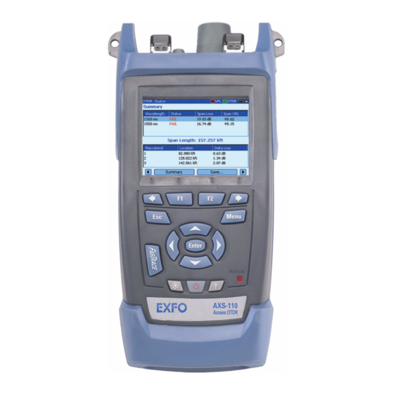 EXFO AXS-100OTDR Series Bedienungsanleitung