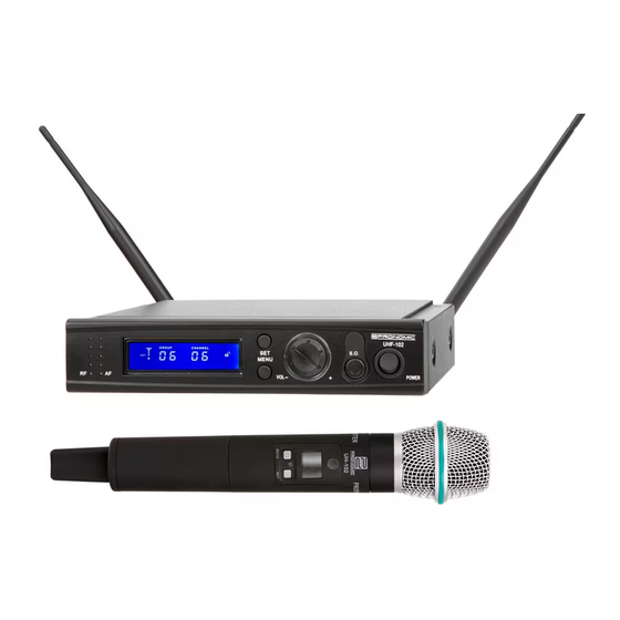 Pronomic UHF 102 Handbuch