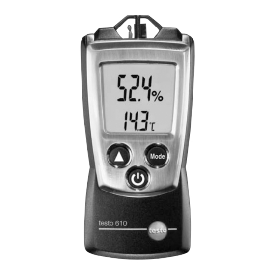 testo 610 Bedienungsanleitung