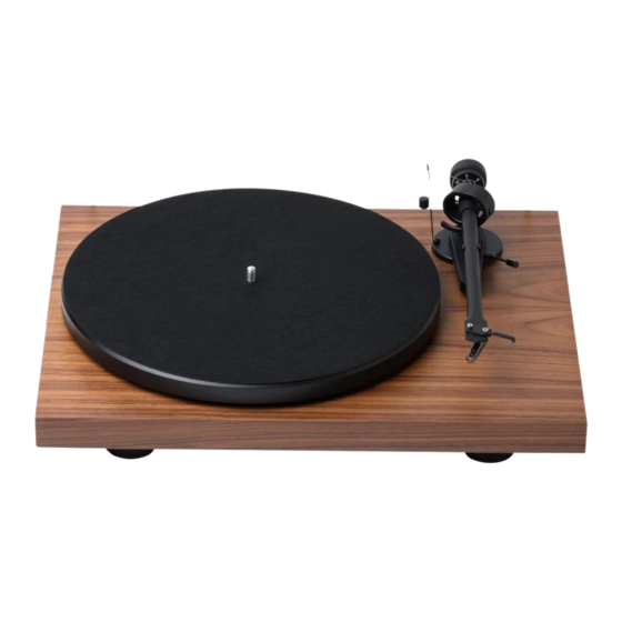 Pro-Ject Audio Systems Debut RecordMaster II Aufbau- Und Bedienungsanleitung