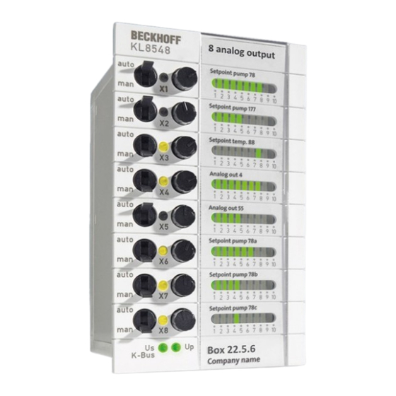 Beckhoff KL85 Serie Dokumentation