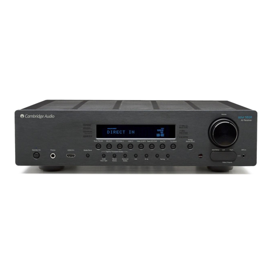 Cambridge Audio azur 551R V2 Bedienungsanleitung