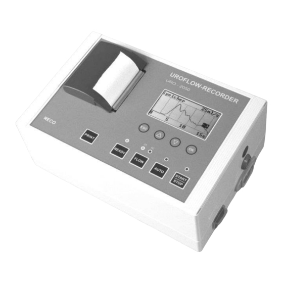 RECO UROFLOW-RECORDER URO-2050 Gebrauchsanweisung