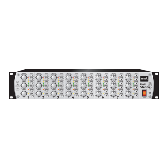 SPL GainStation 8 Mk2 Anleitung