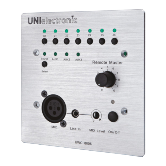 UNIelectronic UWC 8006 Bedienungsanleitung