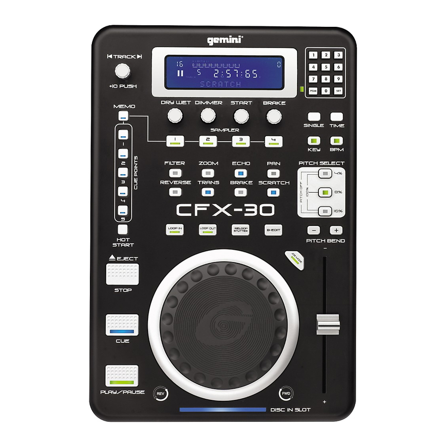 Gemini CFX-30 Bedienungshandbuch