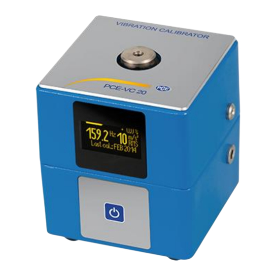 PCE Instruments PCE-VC 20 Bedienungsanleitung