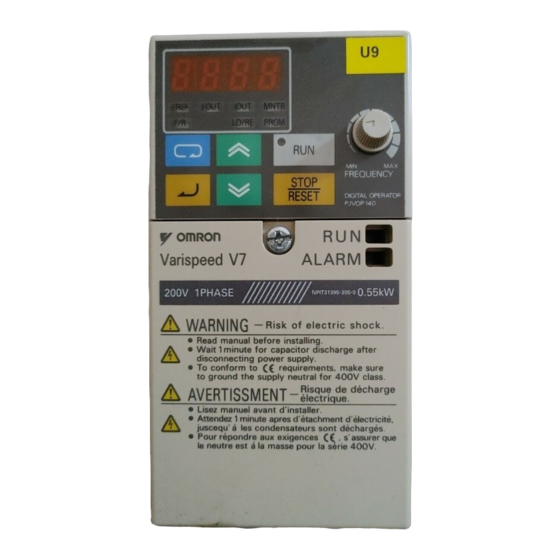 Omron VARISPEED V7 Bedienerhandbuch