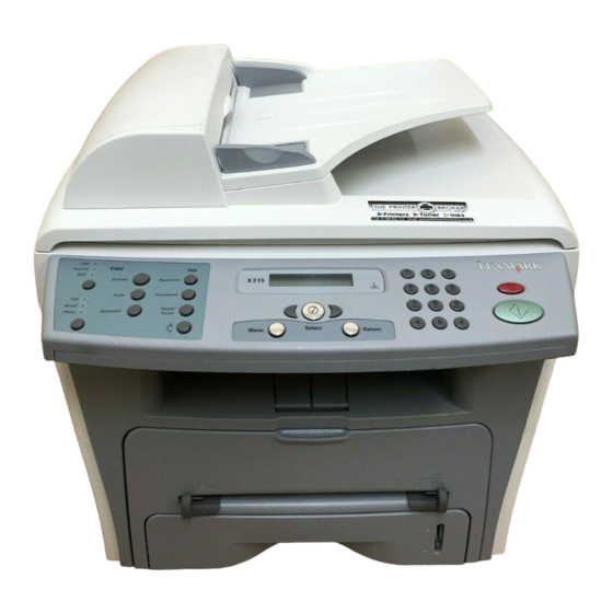 Lexmark x215 Benutzerhandbuch