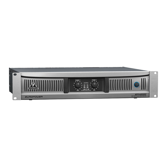 Behringer EUROPOWER EPX2000 Bedienungs/Sicherheitshinweise