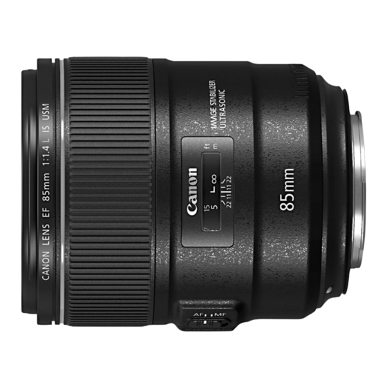 Canon EF85mm f1.4L IS USM Bedienungsanleitung