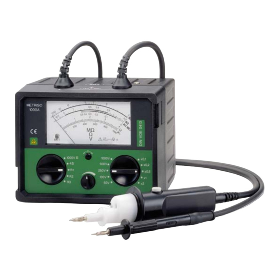 Gossen MetraWatt METRISO 1000A Bedienungsanleitung