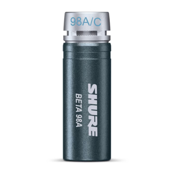 Shure BETA 98A Handbücher