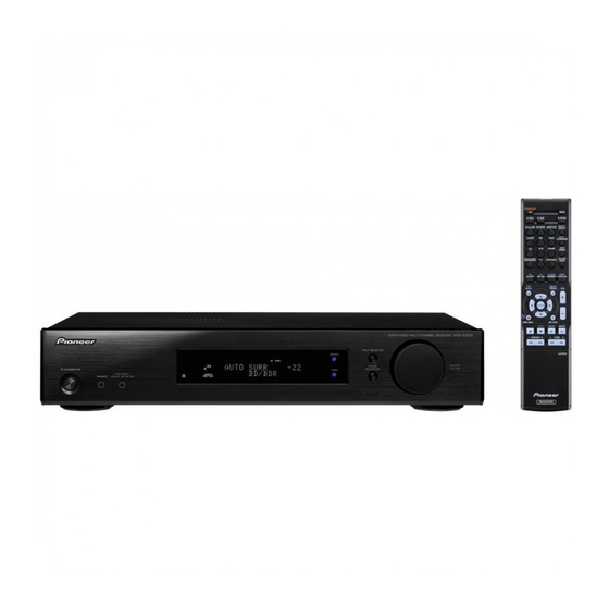 Pioneer VSX-S300-k Bedienungsanleitung